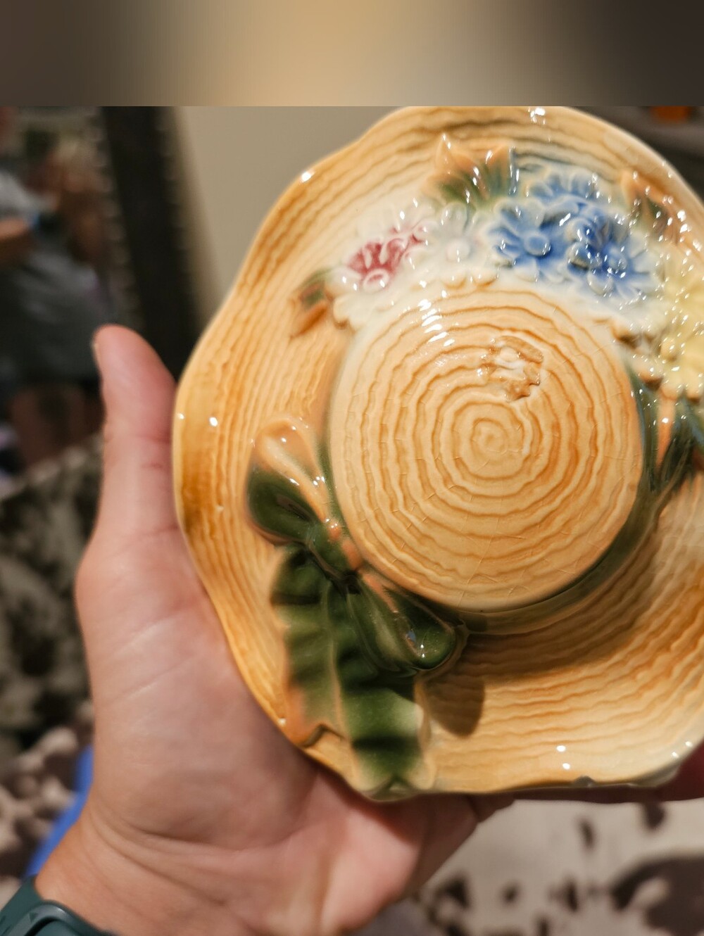 Royal Copley Pottery Straw Hat Wall Pocket